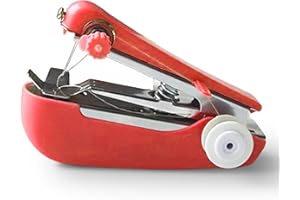 LOODION TinyTailor Sewing Machine - Mini Portable Sewing Tool, Handheld & Travel Quick Repairs Sewing Machines for Fabrics, Clothes, Ideal for Beginners and Adults (RED x1)