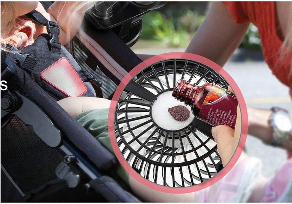 Kitechildhood Usb Dual Battery Clip Fan Mini Portable Charging Fan Clip Desktop Small Fan