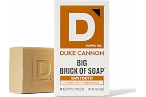 Duke Cannon Supply Co. Extra Large Bar Soap - Men's Natural Bar Soap with Masculine Scents - Made in the USA with Domestic & Globally Sourced Materials - All Skin Types - Big Brick - Sawtooth,10 oz