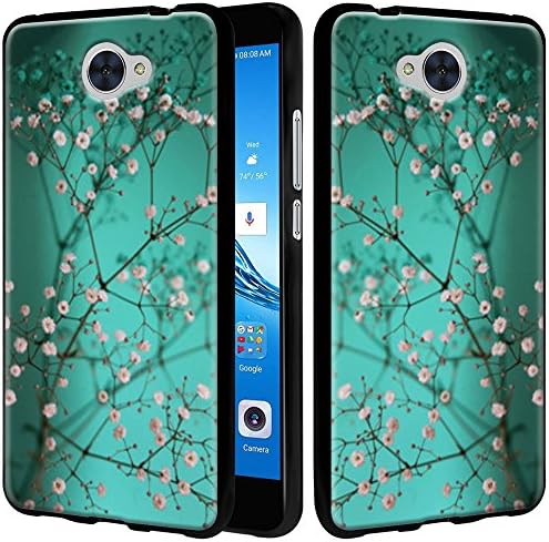 Huawei Ascend XT 2 Case, Huawei Elate 4G LTE Case, Linkertech Slim Air Armor Thin Fit Silicone Gel Soft TPU Bumper Durable Flex and Easy Grip Protective Case for Huawei Ascend XT2 H1711 (Plum Blossom)