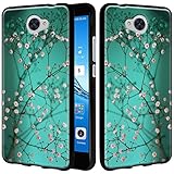 Huawei Ascend XT 2 Case, Huawei Elate 4G LTE Case, Linkertech Slim Air Armor Thin Fit Silicone Gel Soft TPU Bumper Durable Flex and Easy Grip Protective Case for Huawei Ascend XT2 H1711 (Plum Blossom)