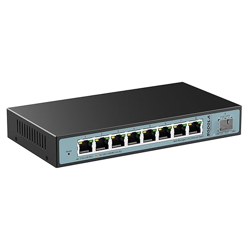 Goalake 6 Ports Ethernet Switch, 4X2.5G RJ45 Ports And 2X10G SFP Port, 60Gbps Switching Capacity, Ideal For 2.5GB NAS, 4K Video, Gaming PC, 2.5GB Server, 2.5GB WiFi AP,2.5GB PCIe Adapter 2.5GB