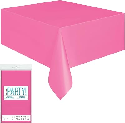 Unique Solid Hot Pink Rectangular Table Cover 137cm x 274cm