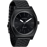NIXON Time Teller Solar A1369-100m Water Resistant Men's Analog Solar Watch | (40.5mm Watch Face, 20mm 5 Link Stainless Steel Band)