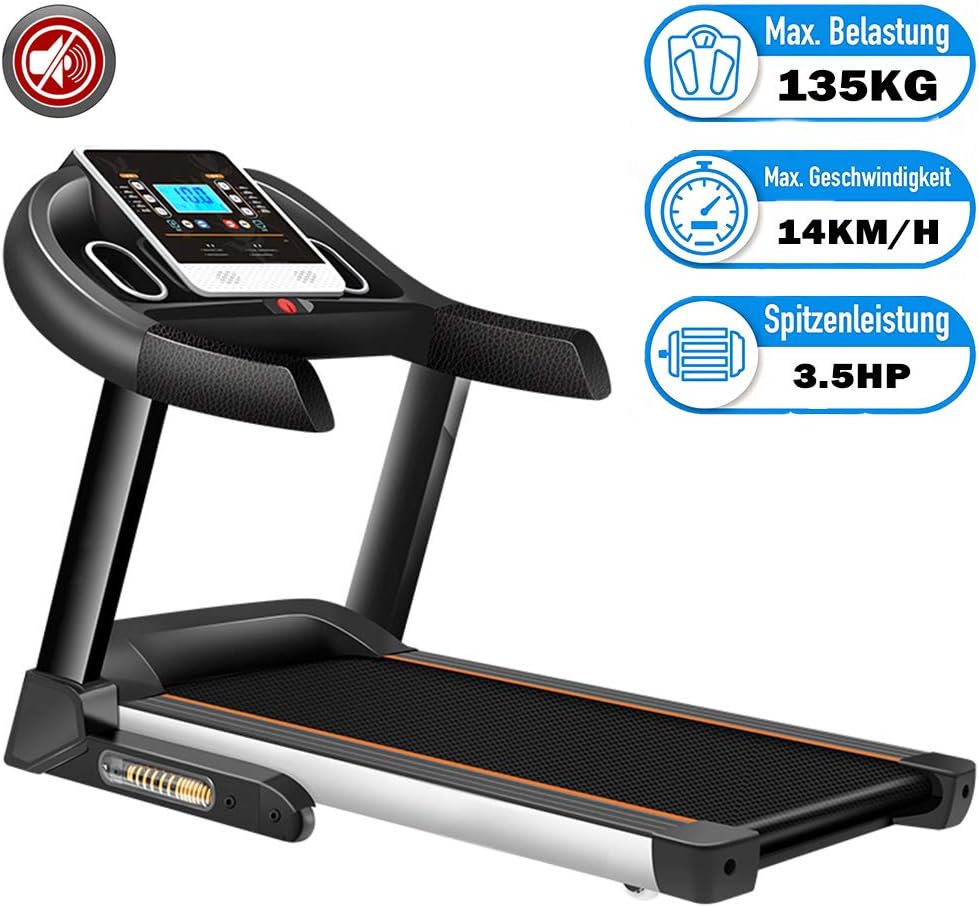 Professional Treadmill Foldable Steel Frame Running Machine Treadmill up to 130Kg for Home And Gym Use A