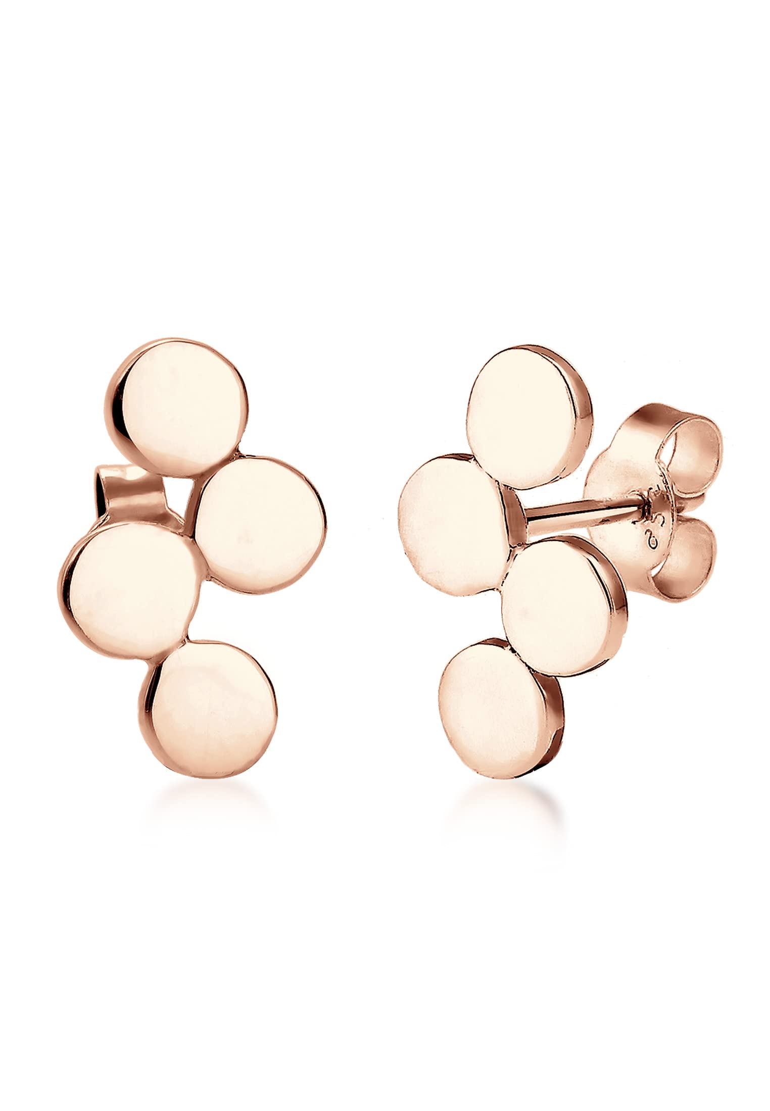 Elli Women Gold Plated 925 Sterling Silver Circle Earrings 0312560516