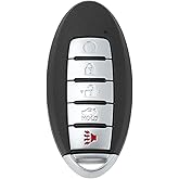 X AUTOHAUX KR5TXN4 433Mhz Replacement Keyless Entry Remote Smart Key Fob for Nissan Altima 2019-2022 for Nissan Versa Sentra 2020-2022 285E3-6CA6A S180144803 4A Chip 5 Buttons