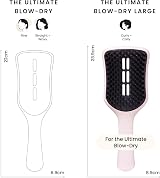 Tangle Teezer Easy Dry Go Vented Blow Dry Brush Long Wavy Wet Hair Tickled Pink view 3