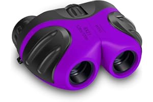 MEET SUN 3-8 Years Old Girl Easter Gifts, VNVDFLM Compact Binoculars for Kids Yard Toys, Best Gift for Girls Age 4-10 to Watching Birds, Telescope Gifts for 10 Years Old Boys to Wildlife (Purple)
