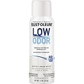 Rust-Oleum Low Odor Premium Spray Paint, Matte Snow White | 40% Lower Odor than Traditional Rust-Oleum Spray Paints, Indoor and Outdoor Durability, Fast One-Hour Dry Time