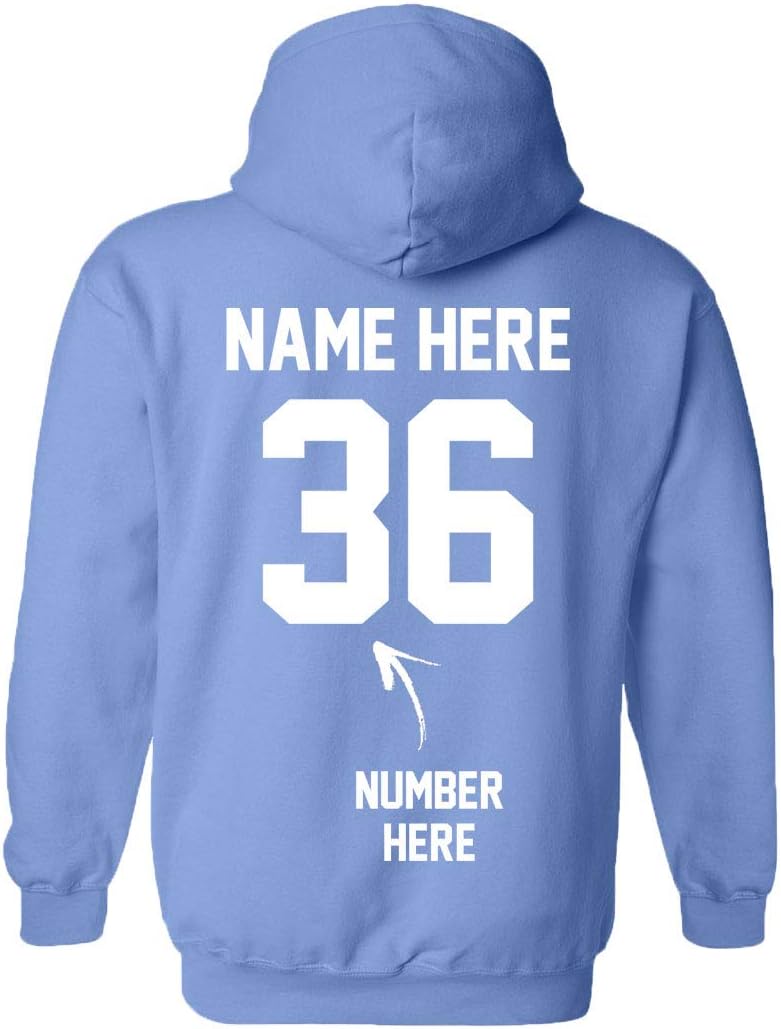 Custom Hoodies - Add Your Name & Number - 2 Side Personalized Sweaters
