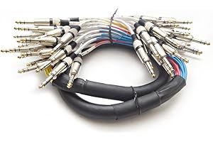 Seismic Audio - SASRT-24x5 - 24 Channel 1/4" TRS Snake Cable - 5 Feet Long - Serviceable Ends - Pro Audio Effects Snake for Live Live, Recording, Studios, and Gigs - Patch, Amp, Mixer, Audio Interface 5'