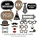 Adult 100th Birthday - Gold - Photo Booth Props Kit - 20 Count
