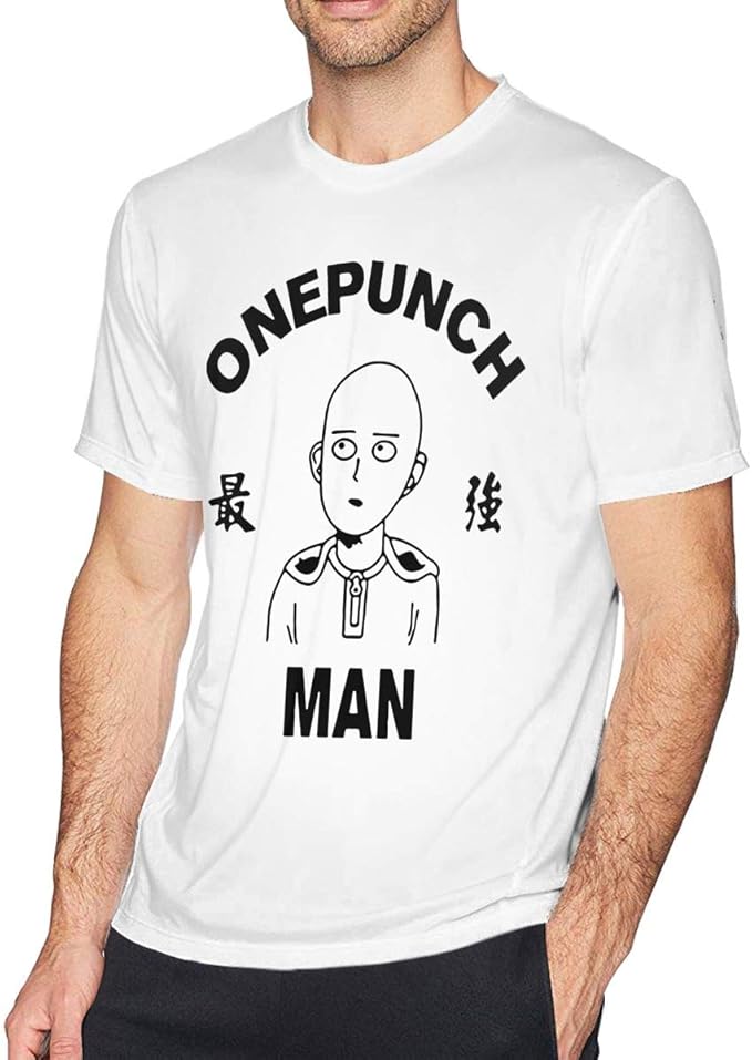 Men s One Punch Man Short Sleeve T Shirts Crewneck Tee 3X Large Amazon 