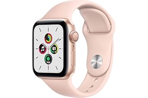 Apple Watch SE (GPS + Cellular, 40mm) - Gold Aluminum Case with Pink Sand Sport Band (Renewed)