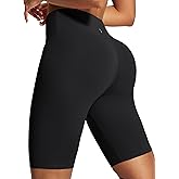 IUGA Biker Shorts for Women High Waist - 8" Workout Shorts with Inner Pocket Yoga Spandex Gym Running Shorts