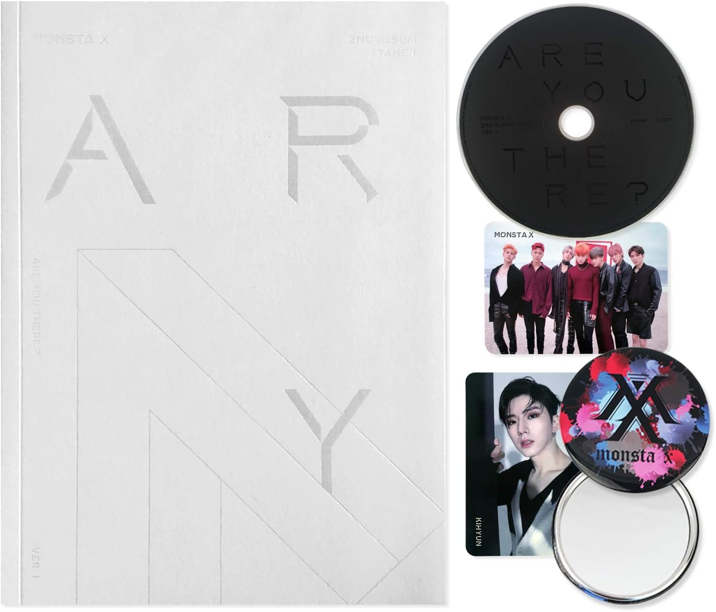 Are You There ? - MONSTA X 2nd Album : TAKE.1 [ I ver. ] CD + Photobook + Photocards + FREE GIFT / K-pop Sealed