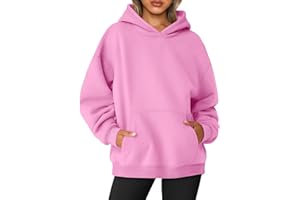 AUTOMET Womens Oversized Sweatshirts Fleece Hoodies Long Sleeve Shirts Pullover Fall Outfits 2025 with Pocket