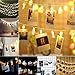 Clip String Lights, Coxeer 10Feet 20 LED Photo Clips String Lights Indoor Fairy String Lights for Birthday Wedding Graduation Party Dorms Bedroom Decoration(Warm White)