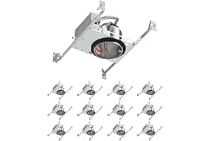 Anyhome 12 Pack 4 Inch Recessed Lighting Housing, 2024 Version IC Rated & Air Tight Can Light Housing New Construction, Recessed Retrofit Downlight Housing, TP24 Connector, ETL Listed
