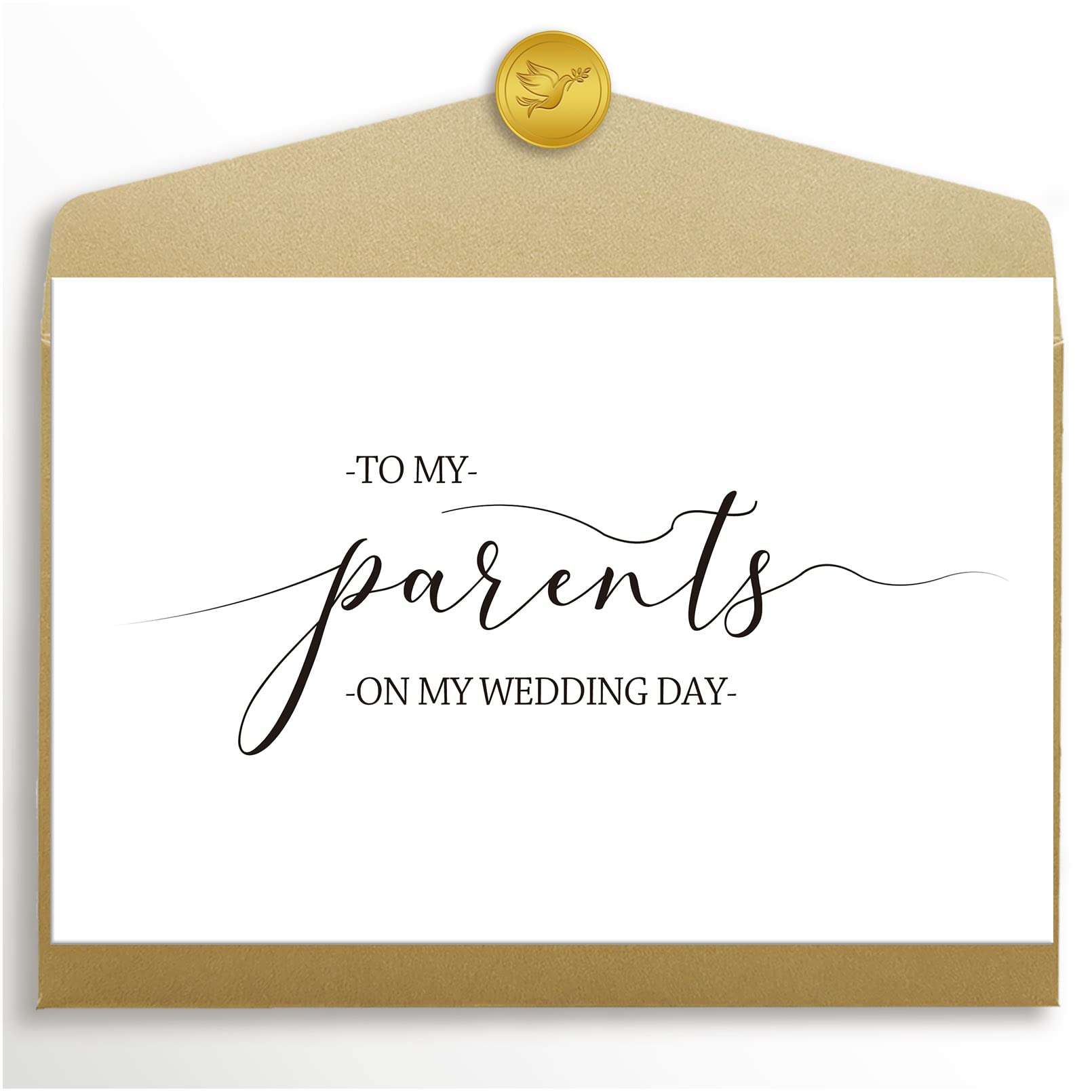 Photo 1 of Wedding Card to Parents, On My Wedding Day Keepsake Thank You Cards, to My Parents on My Wedding Day Card