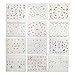 3D Design Nail Art Stickers, 50 Sheets Self-Adhesive Tip Decals Manicure DIY Decoration Tools