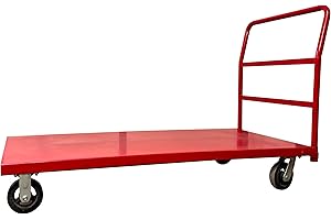 LINCONSON Heavy-Duty Platform Truck – Metal Utility Cart, Flatbed Trolley, Warehouse Hand Cart, Industrial Rolling Dolly for 