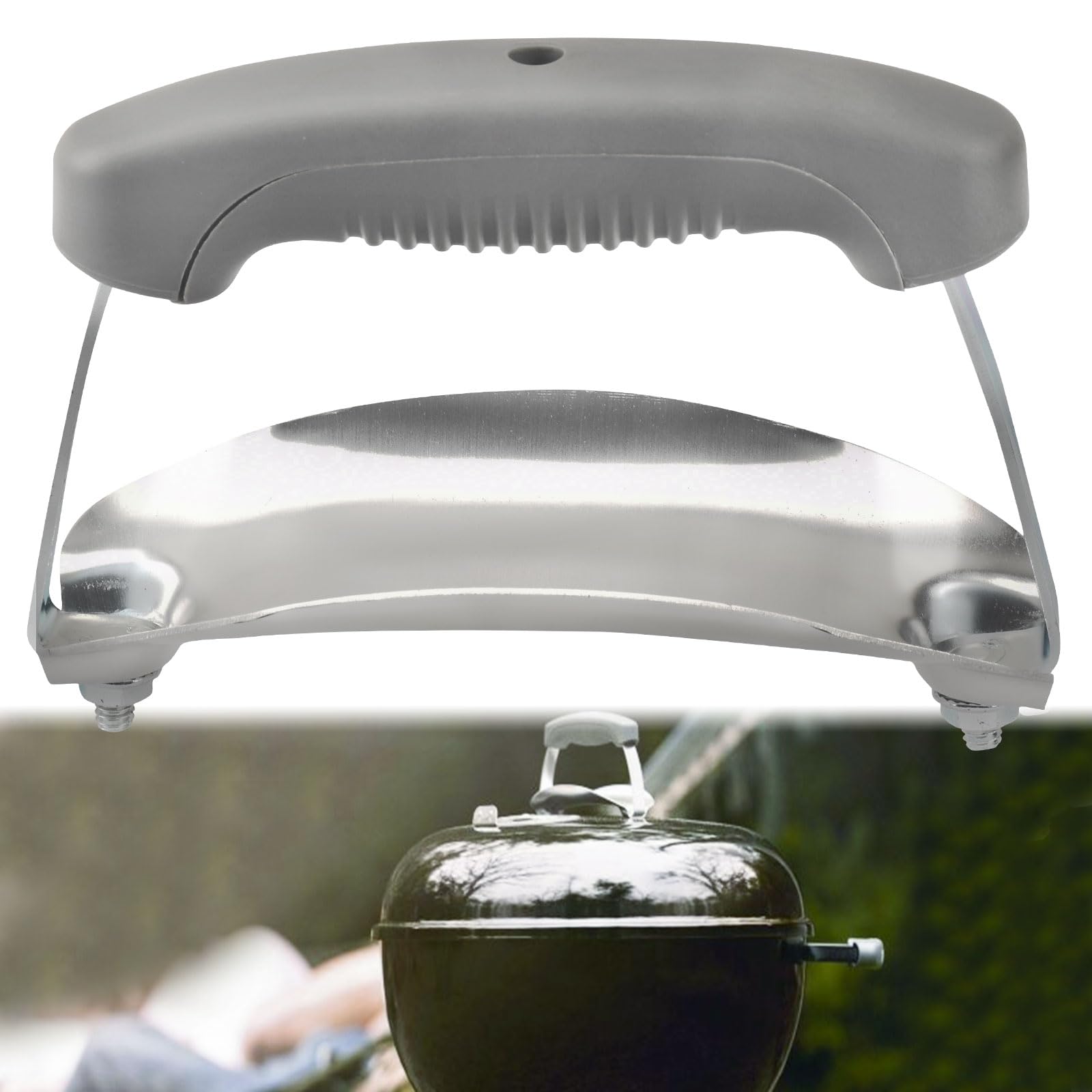 Photo 1 of 80672 Charcoal Lid Handle & Shield Kit - Only Works for lids with 2 Handle Holes Compatible with Weber Cha-rcoal Grills (2015-Present) - Does NOT for lids with a Welded Handle