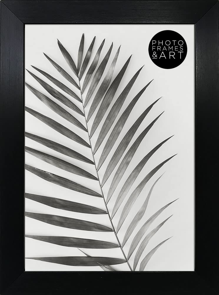 pf+a REAL GLASS A5 Frame - Black A5 Photo Frame - Glass A5 Picture Frame - Portrait & Landscape - Wall & Stand Display