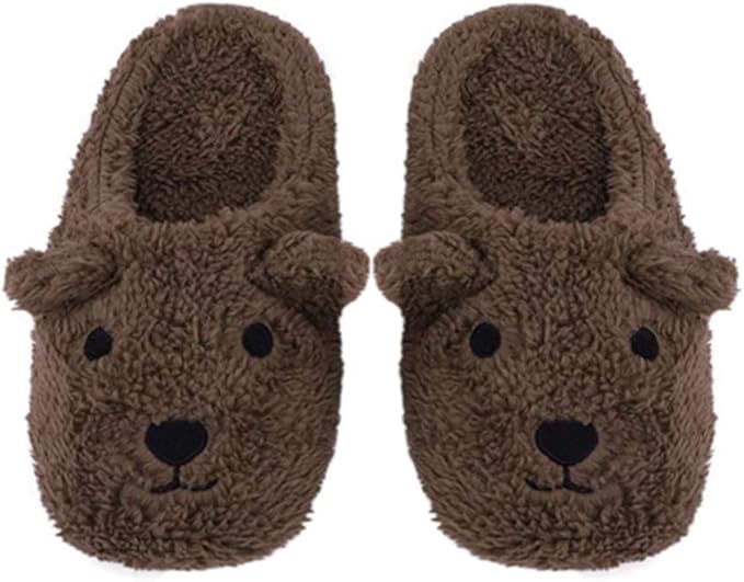 Amazon Co Jp くまスリッパ キャラクター かわいい ルームシューズ 足首までカバーできる 春 秋 冬 綿シューズ 滑り止め 静音 低反発 ルームウェア 部屋着 アウトドア 洗える 38 39cm 服 ファッション小物