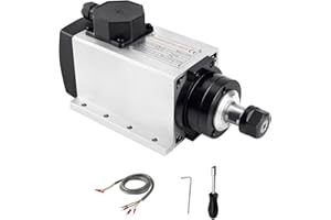 ZHONG HUA JIANG CNC Spindle CNC Motor 110V 2.2KW 2200W ER20 Square Air Cooled Spindle Motor 4 Bearings 24000RPM 400HZ for CNC Router Machine