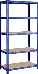 SONGMICS 5-Tier Steel Shelving Unit 600 kg Load 50 x 100 x 200 cm Blue GLR050Q01 view 1