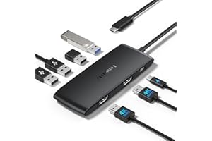 Lemorele Docking Station Dual Monitor- 7-in-1 USB C Hub with 2 HDMI Adapter 4K@60Hz,USB 3.0 & 3-Port USB 2.0,100W PD Charging