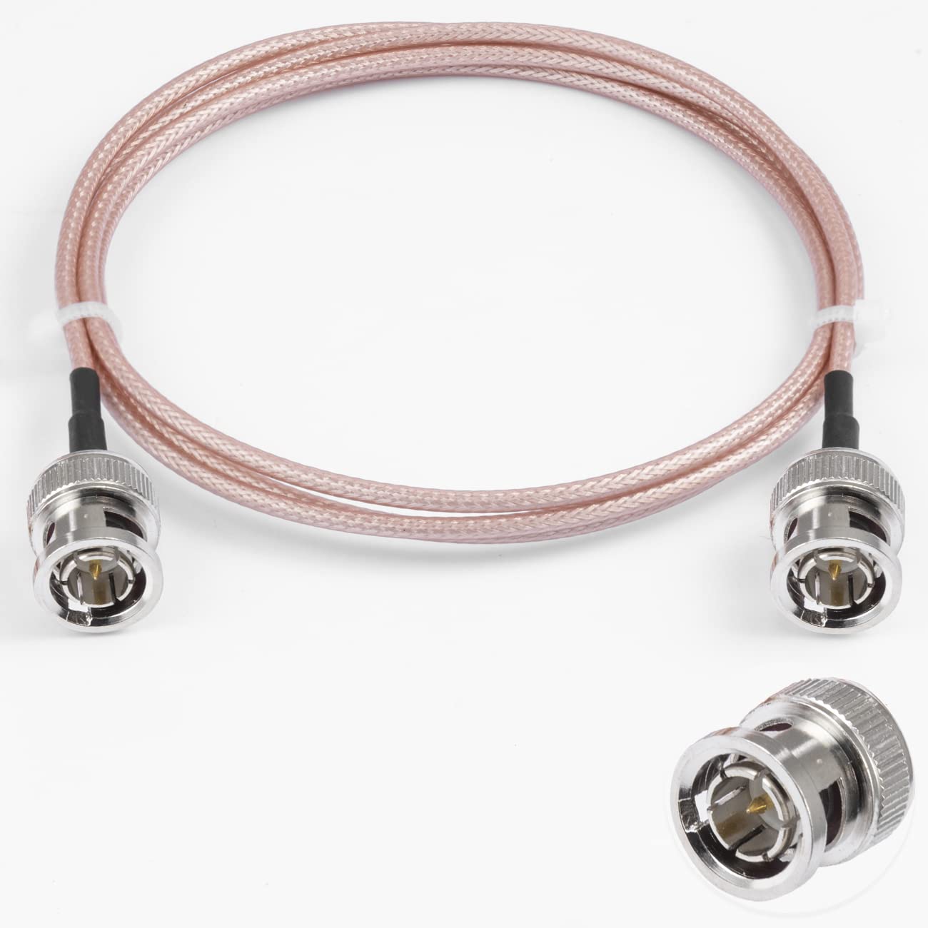 Vecys BNC Male to BNC Male Cable 75ohm HD-SDI RG179 RF Coaxial Pigtail Jumper Cable 3FT/1M for VCR Camera Marine CB Radio CCTV Monitor