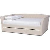 Baxton Studio Daybed, Queen, Beige