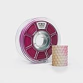 R3D Tri Color Silk PLA Filament, Co-Extrusion 3D Printer Filament 1.75mm, 30-370 mm/s High Speed PLA, Dimensional Accuracy +/- 0.02 mm, 1KG Plastic Spool (Matte Blue-Green-Red)