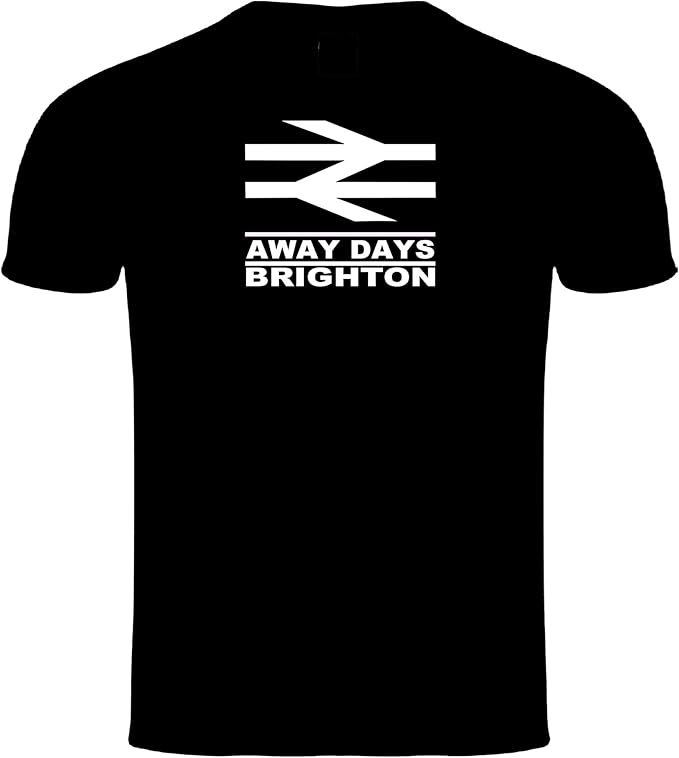 veedub clothing Brighton Away Days Football t Shirt: Amazon.co.uk: Clothing