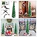 PartyTalk 5ft Pop Up Christmas Tree with Stand, Green Tinsel Collapsible Artificial Christmas Tree for Holiday Christmas Home Decorations