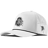 Branded Bills Officially Licensed x Ohio State Buckeyes White 5-Panel Ohio State Vintage Team Logo PVC
