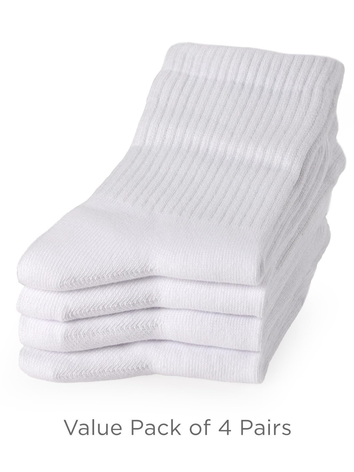 COTTON DAY Unisex School Kids Boys Girls Soft Cotton Black White Gray Navy Khaki Athletic Socks with Retro Stripes