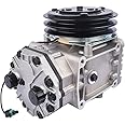 Weonefit York Style A/C Compressor with Clutch 2 groove Replacement for Freight-liner Pete-rbilt Ken-worth #ET210L-25073C ER210L-21571C