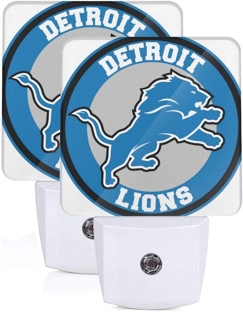 Griffithnelle Night Light Set of 2 Detroit Lions Best Night Light Printing Design White UK