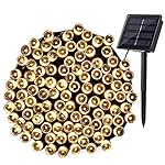 Qedertek Solar Powered String Lights, 72ft 200 LED Fairy Garden Lights Decorative Lighting for Home, Lawn, Patio, Garden, Wedding, Party and Holiday Decorations (Warm White)