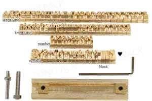 ZONEPACK Copper Brass Stamping Flexible Letters Numbers Alphabets Symbols Characters Molds CNC Engraving Molds for Hot Foil Stamping Machine (Time New Roman)