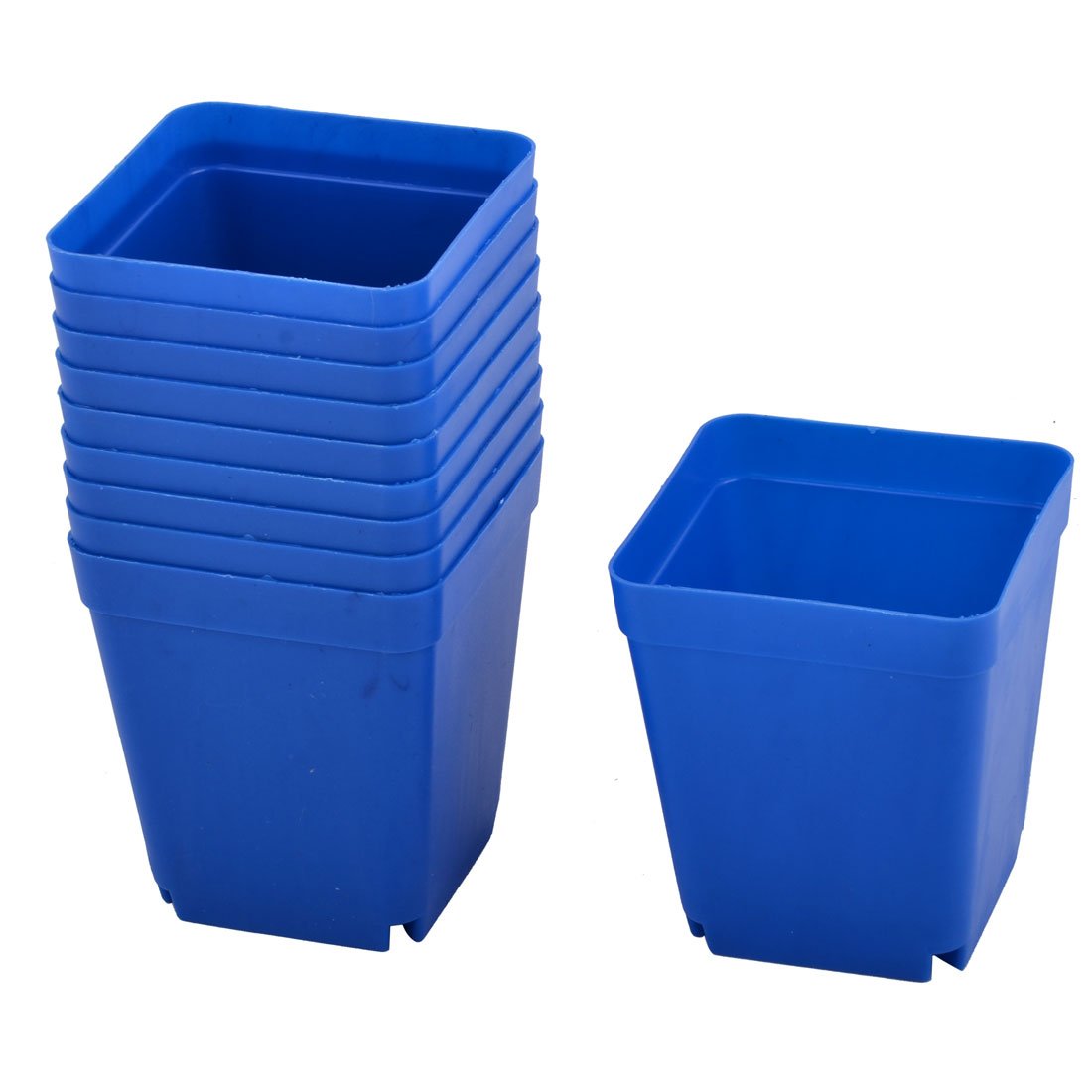 Sourcingmap Plastic Planters Indoor Flower Pot Mini Plastic Flower Seedlings Pot Garden Plant Pot Home ation Flower Pot 10pcs Blue