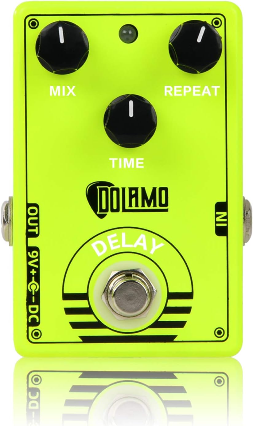 Delay Guitar Effect Pedal,Mix, Repeat and Time controls