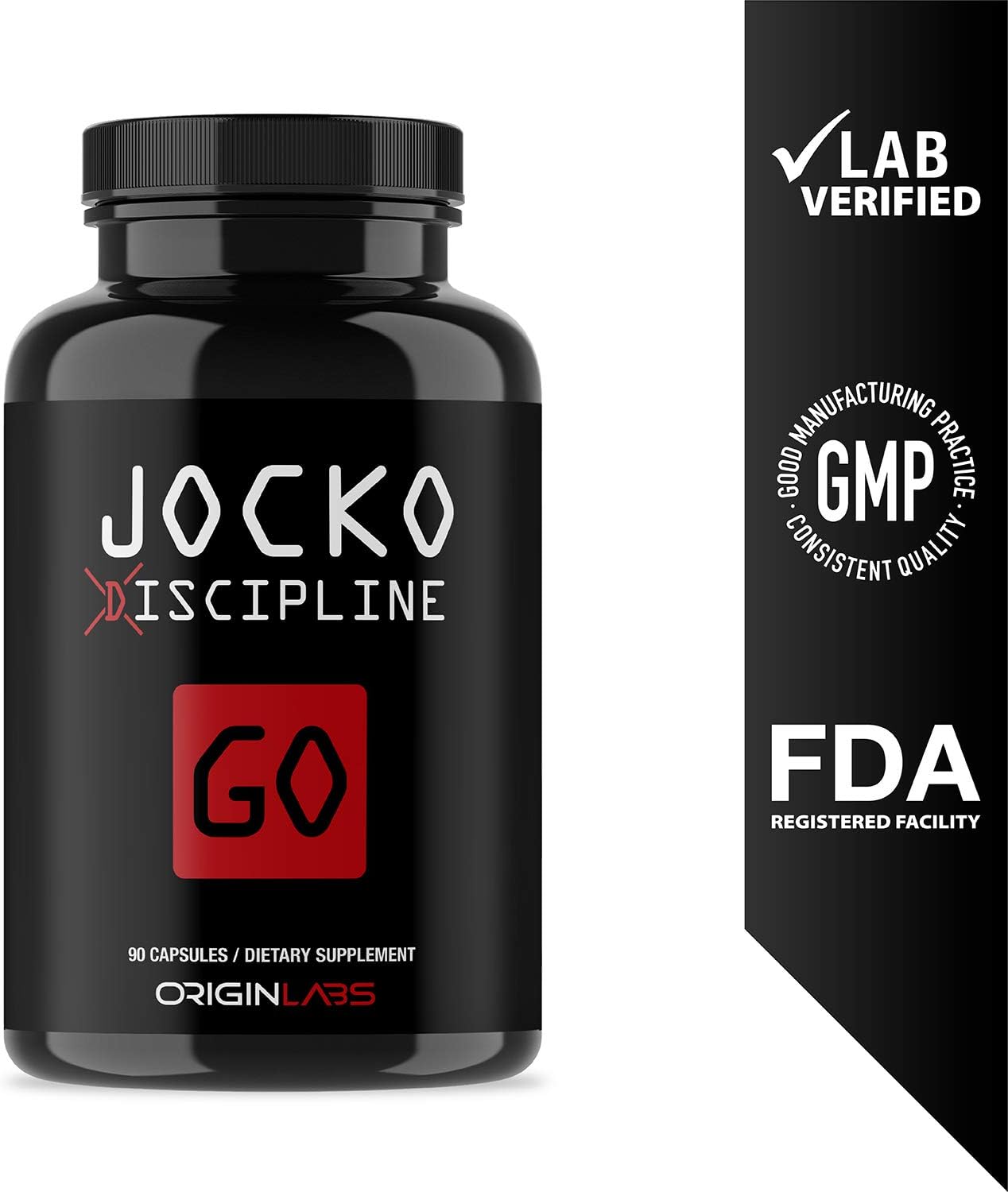 Jocko Discipline GO Concentrated Nootropic Brain Support - Preworkout Energy & Focus Booster - 30 Day Boost: Health & Personal Care