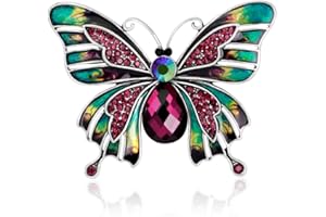 DSADKI Variety Styles Butterfly Brooch - Multi-Color Rhinestone Crystal Brooch Pin Cute Butterfly Shape Corsages Brooches Decoration Gift for Women Girls