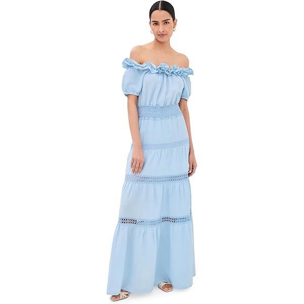 knee length dresses for ladies Positano Linen Dress White / L main image 0
