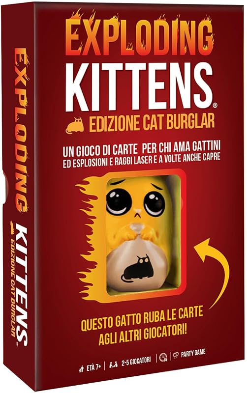 Asmodee – Exploding Kittens: Edizione Cat Burglar – Carte da Gioco